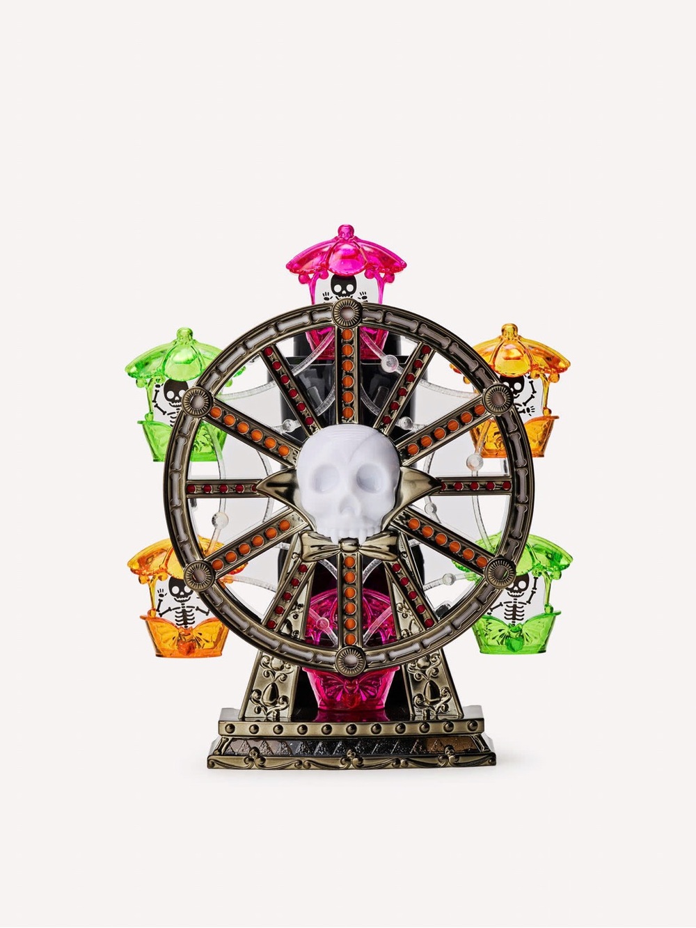White Barn Neon Spooky Ferris Wheel Color-Changing Nightlight Wallflowers Plugin